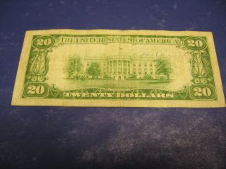 1928 B $20 TWENTY DOLLAR FEDERAL RESERVE Bill NOTE “GOLD ON DEMAND” Old Money 3