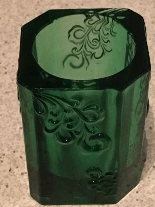 NIB Signed TITTOT Liuli Art glass Green Small 3.  5” Vase 2