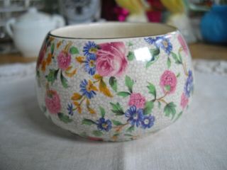 Vintage Royal Winton Old Cottage Chintz Flowers Small Bowl England