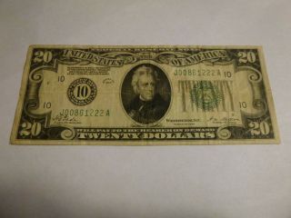 1928 $20 Federal Reserve Note - Kansas City