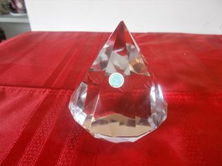 Tiffany & Co.  Crystal Faceted Diamond Paperweight 4 1/2 " 9 " Around