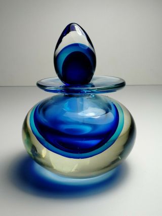 Murano Glass Italian Sommerso Perfume Bottle
