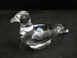 Baccarat France Crystal Figurine Paperweight Turtle Dove Bird