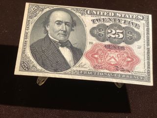 1874 Us 25 Cent Fractional Currency Note Au