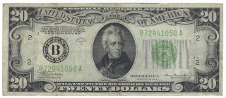 $20 1934 - A Federal Reserve Note Ny Fr 2055 - B