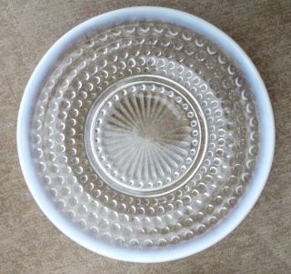 5 Vintage Fenton Moonstone Opalescent Hobnail Small Dinner Plate Dish 8 1/2 "