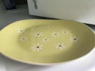 Vintage Harkerware Yellow Daisy Platter 13 Inches By 11 Inches