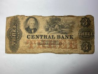 1853 $3 Central Bank Of Alabama Looks Like 1853