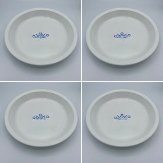 Set Of 4 Vintage Corning Ware P - 309 Blue Cornflower 9 - Inch Pie Plates 9” X 1.  25”