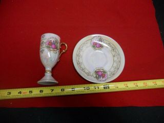 Vintage Royal Vienna Pedestal Tea Cup & Saucer