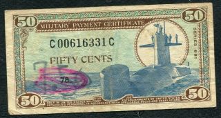 Usa 50 Cents P M78 1969 Mpc 681 Submarine Astronaut Space Walk Money Bill Note