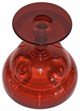 Martinsville Ruby Moondrops Hard to Find Grapefruit Goblet / Jelly 3