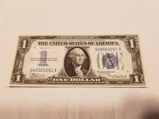 1934 1 Dollar Funny Back Crisp Bill.