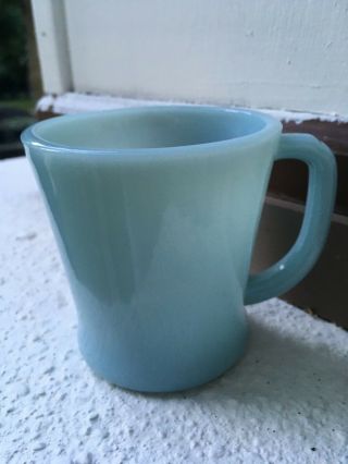 Vintage Azurite Blue Fire King Glass Coffee Mug Cup D Handle