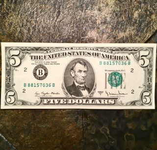 1977a $5 Frn Lincoln Five Dollar Note 5 Dollar Bill