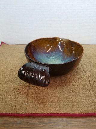 hvp pottery handmade crafted fish bowl wuth handle 2