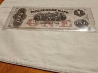 The Sussex Bank One Dollar In Uncirculated
