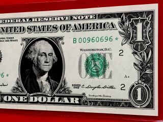 Wow Star Note 1963 $1 Dollar Bill (york “b“),  Uncirculated