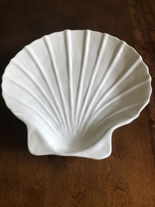 Retired Pottery Barn White Shell Serving Plate Dish