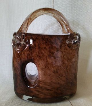 Murano Art Glass Vase Handbag Tote Decor Animal Collectibles