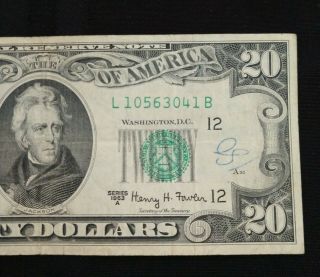 1963 Series A 20 Dollar Bill 2