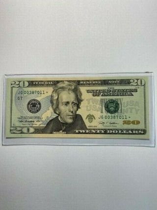2009 Twenty Dollar ($20) Star Note Rare Crisp Uncirculated Jg00387011
