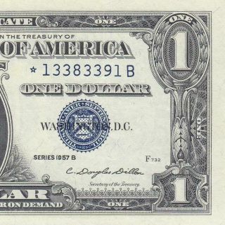 1957 - B United States Silver Certificate $1 Star Note ( (gem Unc))