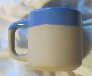The Great American Stoneware Factory Coffee Mug Rare Design Blue/brown