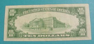 Series 1934 A $10 Ten Dollar Silver Certificate Blue Seal Circulated B23070445A 2