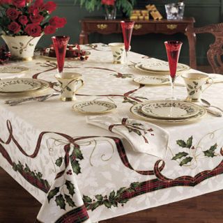 Lenox Holiday Nouveau Holiday 60 " X 102 " Oblong Tablecloth Nip