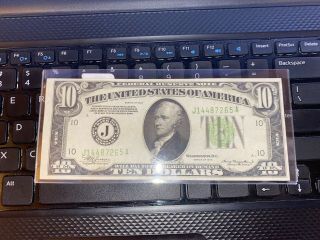 1934 $10 Federal Reserve Note Dgs F - 2005j