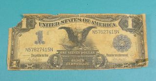 Series Of 1899 One Dollar Silver Certificate Black Eagle Note N57657415n