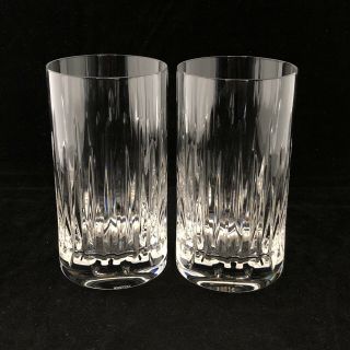 2 Rogaska Soho Crystal Highball Glasses Tumblers 2
