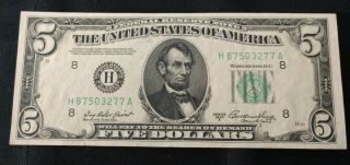 1950 Series A 5 Dollar Bill