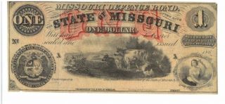 186x Uncirculated $1 State Of Missouri Defense Bond Confederate Csa Money