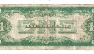 1934 $1 Blue Seal Silver Certificate Funny Back Old Us Paper Money Fine
