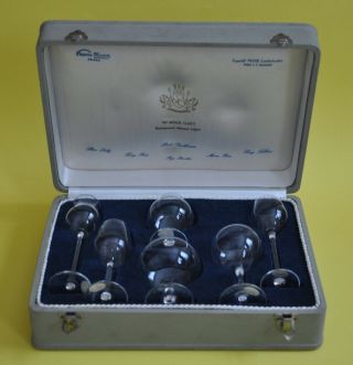 Bohemia Crystal Stemware: Moser Club Physiognomic Miniature Snifters & Case Nr