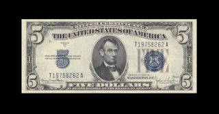 1934 - D United States Silver Certificate $5 ( (aunc))