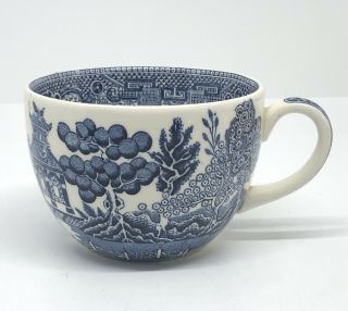 Vintage Wedgewood “willow” Tea Cup Blue And White Porcelain England