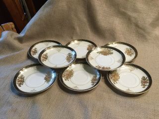8 Vintage Sgk China Made In Japan 4 1/2 " Hand Painted Saucers