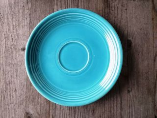 Vintage Fiesta Ware Coffee Saucer In Turquoise
