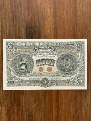 Shepard Fairey Obey " Two Sides Of Capitalism " Bank Note Currency 2007