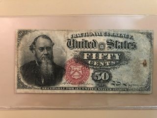 Fourth 4th Issue Fractional Currency 50 Cents Fr 1376 Stanton