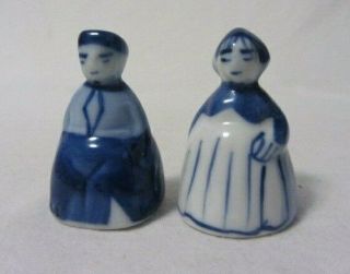 Vintage Delft Blue Miniature Porcelain Boy & Girl Figurine
