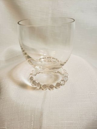 Imperial Candlewick Glassware 400/19 Egg Cup,  Small Bead,  3 In,  Euc