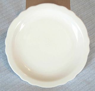Homer Laughlin Dinner Plates 8 - 1/4 " Cream Scalloped Rim Restaurantware
