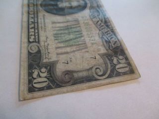 US $20 Banknote Twenty Dollar Bill Series 1934 A Lime Green Seal 2