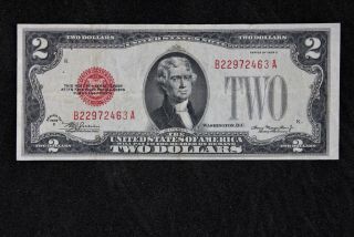 $2 1928c Red Seal Legal Tender Us Note B22972463a Two Dollar Series C