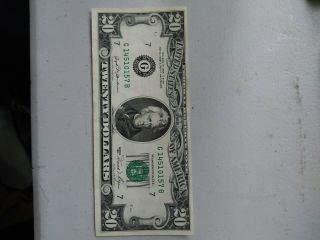 1981 20 Dollar Bill Offset Cutting Error Circulated Rare