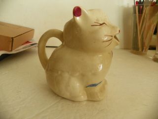 Vintage Shawnee Puss N Boots Creamer Hand Painted Cat 2